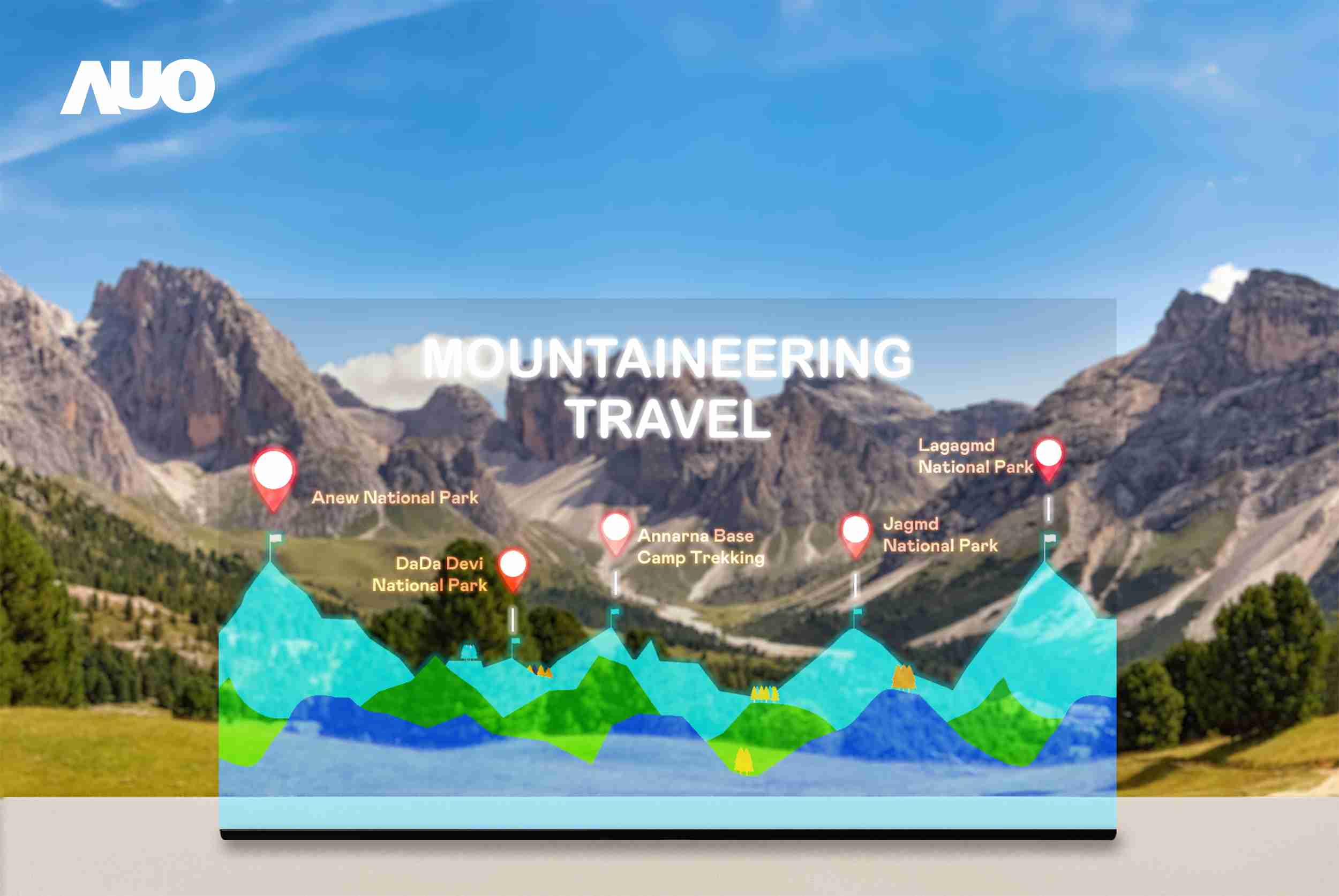 OBPay展示全球单片尺寸最大(*)42吋透明Micro LED显示器拼接而成的〝64吋透明Micro LED显示器〞，，，具备高透明度、、、、1,000 nits高亮度、、、、广色域、、采用三边无边框的无缝拼接等多重特色，，呈现超高清、、、、细腻画质而不遮挡后方视觉，，，，满足层峰需求，，可广泛运用于零售、、、艺术展览或商业空间等场域